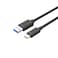 Unitek USB 3.0 to USB-C Charging Cable – 3 Meter High-Speed USB-A to USB-C Cable, Supports Fast Charging and Data Transfer up to 5Gbps, Durable and Flexible Design – Black