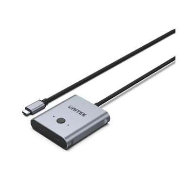 UNITEK USB-C Bidirectional Switch – 2-in-1 USB-C Data Sharing Switch for Connecting and Switching Between Two Devices or Two USB-C Monitors with High-Speed 10Gbps Data Transfer Support