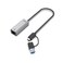 UNITEK Hybrid USB-C and USB-A to 2.5G Gigabit Ethernet Adapter with High-Speed Network Support for Laptops, Desktops, and Ultrabooks