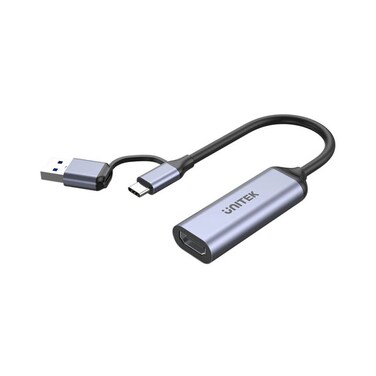 UNITEK HDMI to USB-C/USB-A Video Capture Card &amp;ndash; 4K UHD HDMI Input, 1080p Output, Compatible with Windows, macOS, and Linux, for Game Streaming, Video Conferencing, and Content Creation