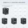 UNITEK 35W Universal Travel Adapter with USB-C PD &amp; USB-A Fast Charging Multi-Plug Worldwide