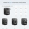 UNITEK GaN 100W Universal Travel Adapter with 4 USB-C PD &amp; USB-A Fast Charging Multi-Plug Worldwide