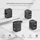 UNITEK GaN 100W Universal Travel Adapter with 4 USB-C PD &amp; USB-A Fast Charging Multi-Plug Worldwide