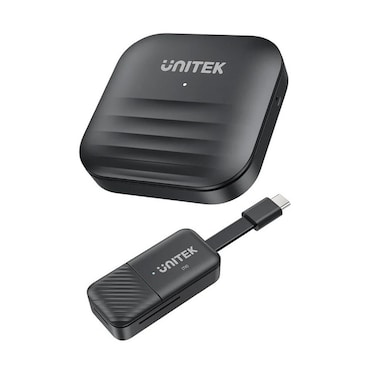 UNITEK USB-C Wireless HDMI Extender Kit with 4K Resolution Support, Ultra-Low Latency, 30M Transmission Range, Plug-and-Play Streaming for TVs, Projectors, and Monitors