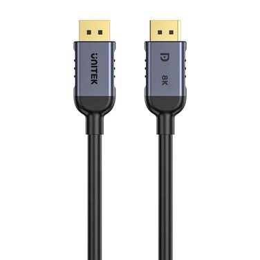 كابل يو انيتك DisplayPort 1.4 بطول 1 متر بدقة 8K – رمادي