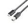 كابل USB-C إلى USB-B لنقل البيانات والشحن بطول متعدد من يونيتيك – أسود