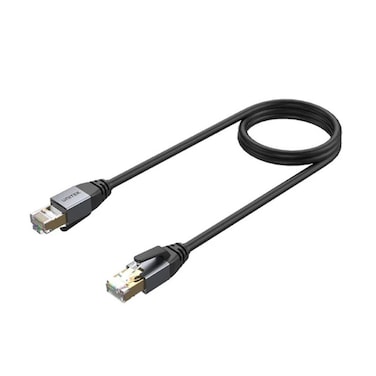 Unitek Cat 8 Ethernet Cable, 1.5 Meter, Black – High-Speed 40Gbps LAN Network Cable with 2000MHz Bandwidth, Shielded S/FTP, Gold-Plated RJ45 Connectors for Gaming, Streaming, Router, Modem, PC