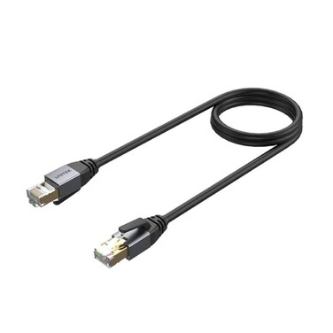 Unitek Cat 8 Ethernet Cable, 2 Meter, Black – High-Speed 40Gbps LAN Network Cable with 2000MHz Bandwidth, Shielded S/FTP, Gold-Plated RJ45 Connectors for Gaming, Streaming, Router, Modem, PC