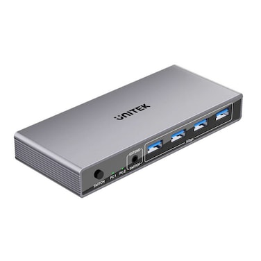 UNITEK HDMI KVM Switch 4 In 1 Out - 4-Port HDMI Switch with USB Keyboard and Mouse Sharing, 4K UHD, PIP Mode, Hotkey and Button Control for Multiple Devices, PCs, Laptops, and Gaming Consoles