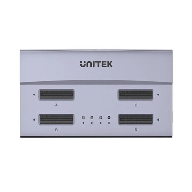 UNITEK USB4 4-Bay M.2 SSD Docking Station with High-Speed 40Gbps Transfer, NVMe & SATA Compatibility, RAID Support, Aluminum Alloy Design, and Built-In Cooling Fan for Advanced Data Storage Needs