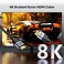 كابل HDMI من يو انيتك بدقة 8K بطول 1 متر مع تصميم نايلون مجدول – أسود
