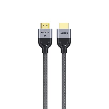كابل HDMI من يو انيتك بدقة 8K بطول 1 متر مع تصميم نايلون مجدول – أسود