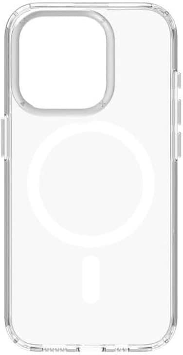 Momax Play Magnetic Case For iPhone 15 Pro, Magsafe Compatible With Anti-Yellow Coating, Drop &amp; Scratch Protection With Raised Edges, Shock Resistant, Anti-Slip - Transparent Clear