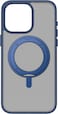Momax Roller Magnetic Case For iPhone 15 Pro, MagSafe Compatible With Rotatable Ring Grip And Stand, Drop &amp; Scratch Protection With Raised Edges, Shock Resistant, Anti-Slip, Frosted Blue