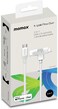 Momax 1 Link Flow Silicone Braided 2, In, 1 1.5M USB, C To USB, C And Lightning Charging Cable, White