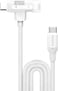 Momax 1 Link Flow Silicone Braided 2, In, 1 1.5M USB, C To USB, C And Lightning Charging Cable, White
