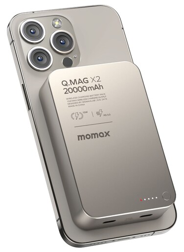 Momax Q.Mag X2 20000mAh Gen2 Magsafe Wireless Power Bank &ndash; Titanium