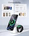 ZEEHOO 3 in 1 Wireless Charging Station, Auto-Rotating Magsafe Charger Stand for Multiple Devices, Qi2 15W Fast Charger iPhone 16/15/14/13/12, AirPods 4/3/2/Pro, iWatch/Ultra (30W Adapter Included)
