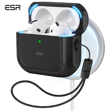 ESR Orbit Hybrid Case (HaloLock), Compatible with AirPods 4, Black