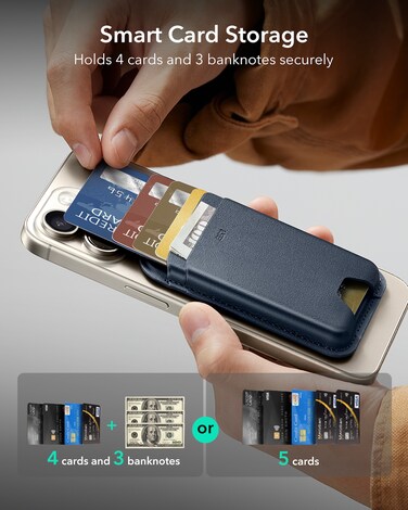 ESR Magnetic Wallet Boost (HaloLock), Dark Blue