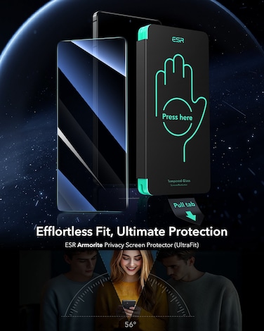 ESR Privacy Tempered Glass for S25 Ultra, Black, 1 packs
