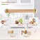 Wood Rolling Pin With 4 Adjustable Thickness Rings, Non-stick Dough Roller For Baking, 17 Inch Pizza Roller For Kitchen supplies, Handle Press Design For Fondant, Pizza, Pie Crust, Cookie