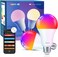 Lepro B3 AI Smart Bulb E27, 1521LM 12W (Replace 100W), Work with Alexa &amp; Google Assistant, Music Sync Bluetooth &amp; WiFi Bulb, Voice Control Screw Light Bulbs, Personalized AI Lighting Designer, 2 Packs