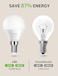 Lepro E14 LED Light Bulb, 4.9W 470lm, 40W Equivalent SES E14 Bulb, Warm White 2700K E14 Golf Ball Bulb, Energy Saving LED P45 Bulb, 220-240V, Non-Dimmable, Pack of 6
