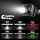 Lepro Headlamp Rechargeable Super Bright, LED Head Lamp with 6 Modes for Camping &amp; Hiking Gear Essentials, IPX4 Waterproof High Lumen Headlight Flashlights with Adjustable Headband,USB Cable Included
