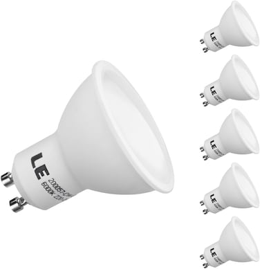 Lepro【GU10 Bulb】Lepro LED Light Bulbs, Energy Saving Halogen Spotlight Bulb Cool White 5000K, 100&deg; Beam Angle, 4W 345lm 32W Equivalent, AC 220V-240V, Non-dimmable, Pack of 5   Cold White, 5000 K, Beam Angle 100 Degrees, Energy Saving, CRI>80, Non-Dimmable, Flicker-Free, for Kitchen and Living Room