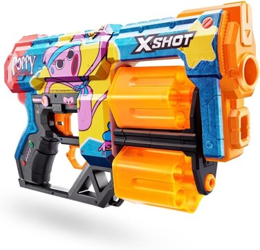 مسدس سهام رغوي للأطفال والمراهقين والبالغين، من إنتاج Xshot Skins، طراز Dread Poppy Playtime S1 Kissy، بتقنية Air Pocket Dart، مناسب لألعاب الحركة الخارجية، هدية مثالية للأطفال من عمر 8 سنوات فما فوق.