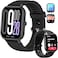 PEJE ZW01 Smartwatch - 1.83" Display, Bluetooth Calls, 15-Day Battery, IP68 Waterproof, 123+ Sports Modes, SpO2/HR/Sleep Monitor, Prayer Alerts,Smart watch Compatible Android iOS (Black)