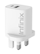 Infinix Charger Kit XC20EU+XDC53 White, 20W Fast Charging, TPE, 3A Max,Interface, Data Transfer Speed,Up to 480 Mbp,100-240V 50/60Hz 500mA