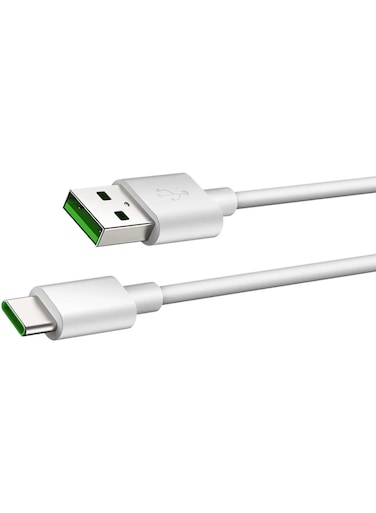 Infinix USB-A to Type-C Cable 1m - Fast Charging Data Cable USB Type-C Charger Cable for Android Phones, Samsung Galaxy, Tablets and USB-C Devices - White