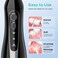 COSLUS Professional C20 Water Flosser For Teeth Braces Gums Care, Cordless Oral Irrigator, Deep Cleaning, Rechargeable, Waterproof, BPA-Free, Portable, Home and Travel, Black