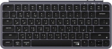 Keychron B1 Pro Ultra-Slim Wireless Keyboard &ndash; Arabic &amp; English Layout, 75% Scissor-Switch, Bluetooth 5.2/2.4GHz / USB-C, 1200-Hour Battery, Programmable via ZMK, Mac/Windows/Linux