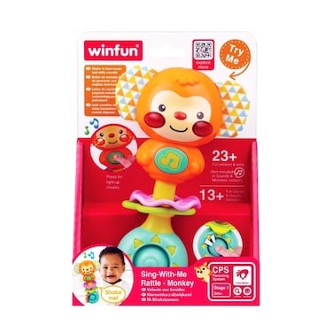 Winfun Sing-With-Me Rattle - Monkey