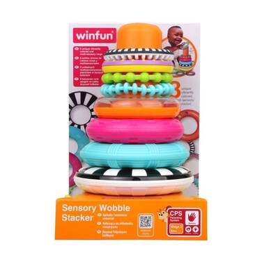 WinFun Sensory Wobble Stacker Toy (14.7 x 20.7 cm)