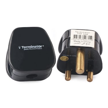 Terminator Top Plug 3 Pin Round Black 5A