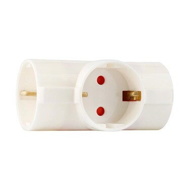 Terminator 3 Way Schuko Multi Adaptor with 16A Schuko Plug