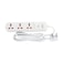 Terminator 3 Way Universal Power Extension Socket With Single Indicator 1.00mm2 Cable 1.5M 13A Fused Plug