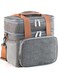 Tazweeq Insulated Lunch Bag, Large Capacity Lunch Bag, Reusable Lunch Box for Office, Picnic, Hiking and Beach - Leak Proof Cooler Bag with Adjustable Shoulder Strap（Grey）