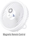 Westinghouse Rechargeable Desk Fan With LED Night Light, 4-Speed USB Table Fan, Quiet Portable Fan With Stable Round Base for Bedroom, Office, Home - 182mm x 70mm