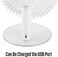 Westinghouse Rechargeable Desk Fan With LED Night Light, 4-Speed USB Table Fan, Quiet Portable Fan With Stable Round Base for Bedroom, Office, Home - 225mm x 182mm