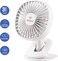 Westinghouse Portable Clip-On Desk Fan - 3 Speed Rechargeable Battery Operated Fan With Adjustable Tilt, Compact Quiet Cooling for Home, Office, and Travel - 190mm x 140mm