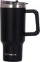 Westinghouse USA 40oz Double Wall Stainless Steel Tumbler &ndash; Black   6 Hours Hot &amp; 9 Hours Cold   BPA-Free, Leak-Resistant Lid, Car Cup Holder Compatible   Reusable Travel Mug
