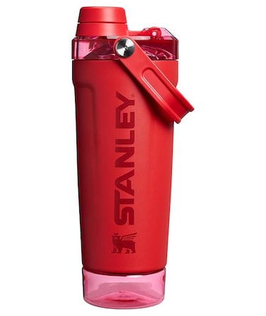 Stanley Activate Shaker Bottle 20 oz   Leakproof Insulated Stainless Steel Shaker CupRed