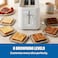 ELLE Panache Series 2 Slice Digital Toaster, Touch-Activated Display, 6 Browning Levels, Bagel, Frozen, Grain & Gluten-Free Functions, 980W