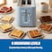 ELLE Panache Series 2 Slice Digital Toaster, Touch-Activated Display, 6 Browning Levels, Bagel, Frozen, Grain & Gluten-Free Functions, 980W