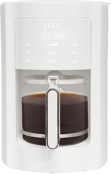 ELLE Panache Series Digital Coffee Maker, 1.8L, 12-14 Cup Capacity, Programmable, Reusable Permanent Filter, 1700W